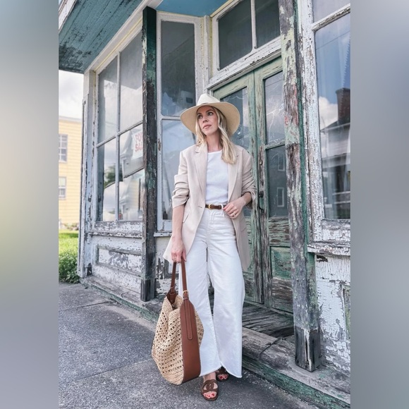 Reformation Jackets & Blazers - NWT Reformation Drew Oversized Linen Blazer in Oatmeal